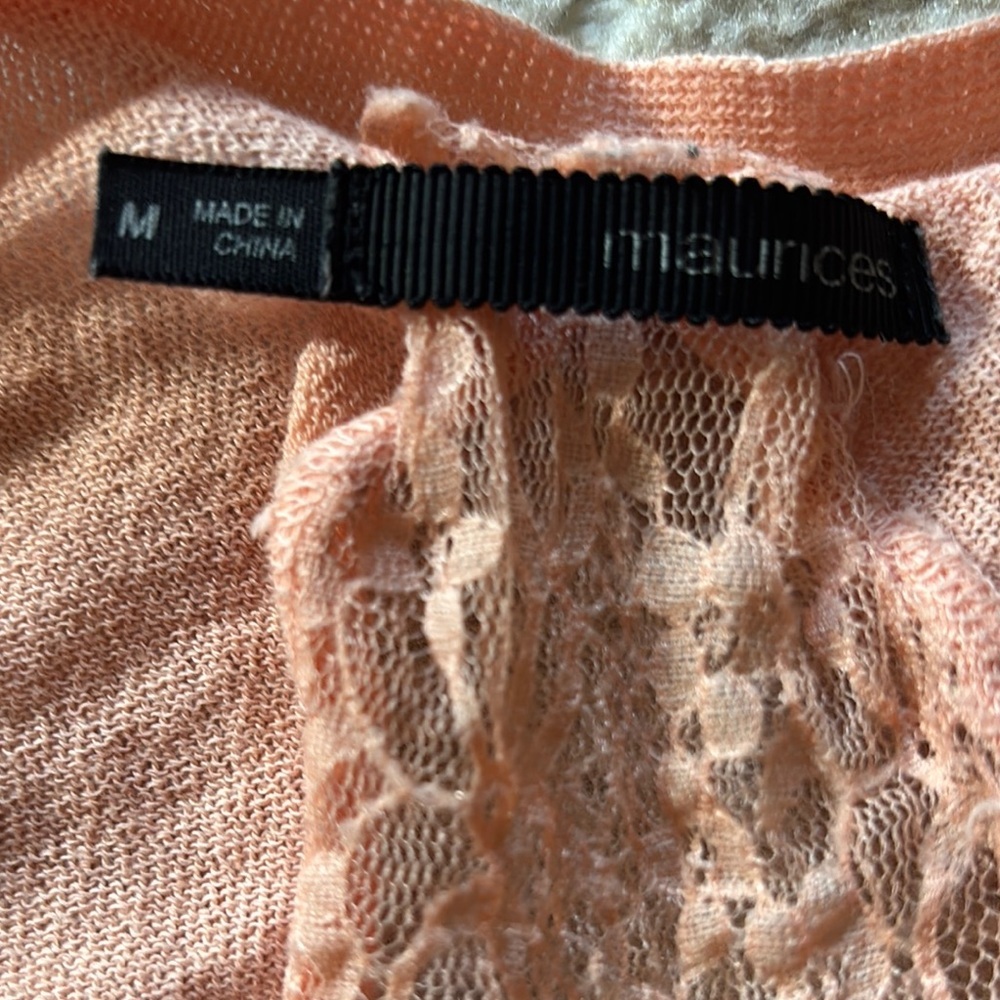 Maurices Peach Cardigan Sweater - Picture 3 of 9